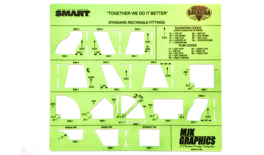 4847 STANDARD SQUARE/RECTANGLE FITTINGS TEMPLATE