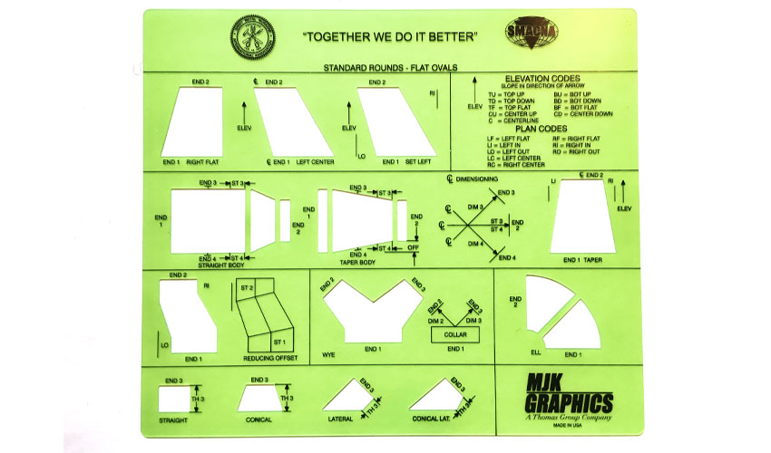 4848 STANDARD ROUNDS/FLAT OVALS TEMPLATE